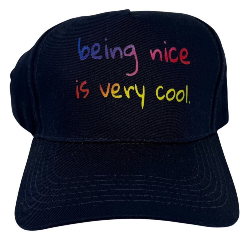 The Phluid Project Being Nice is Very Cool Hat Rainbow Printed Adjustable NWT